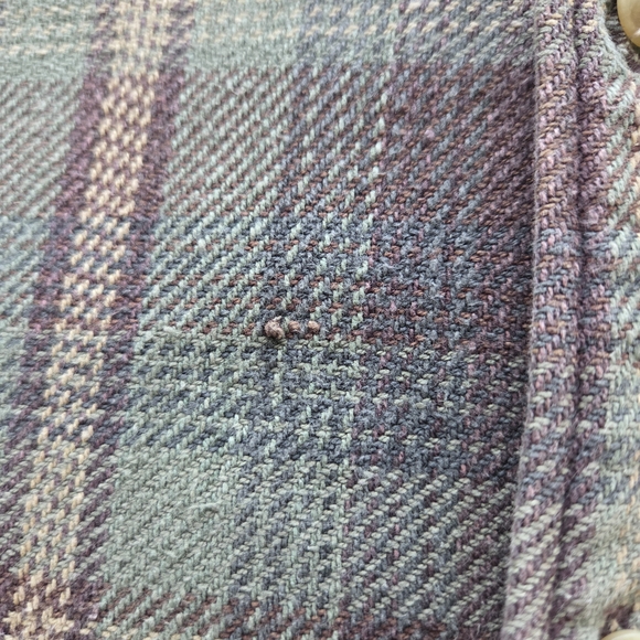 Nautica Large 100% Cotton Plaid Button-Down Shirt Heavy Duty Warm - Picture 7 of 8